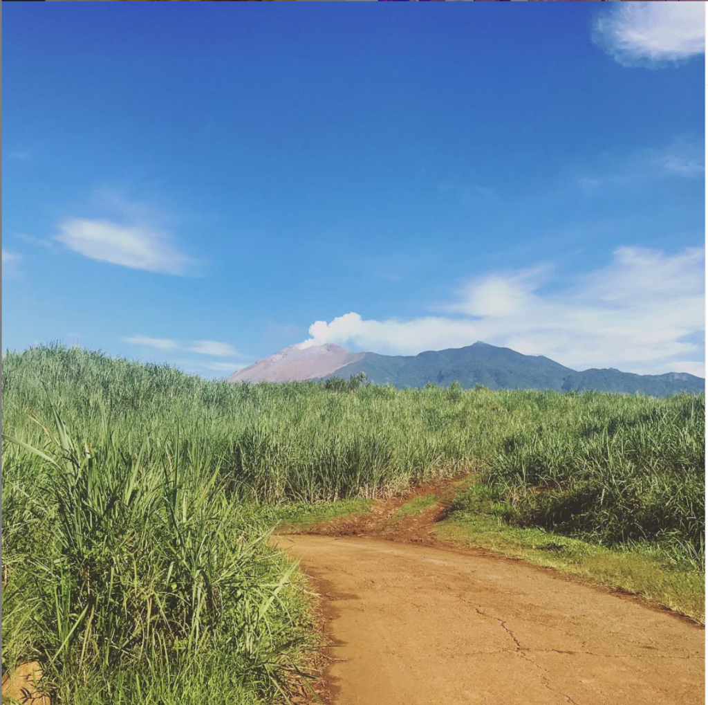 A view of Mt. Kanlaon spewing ash